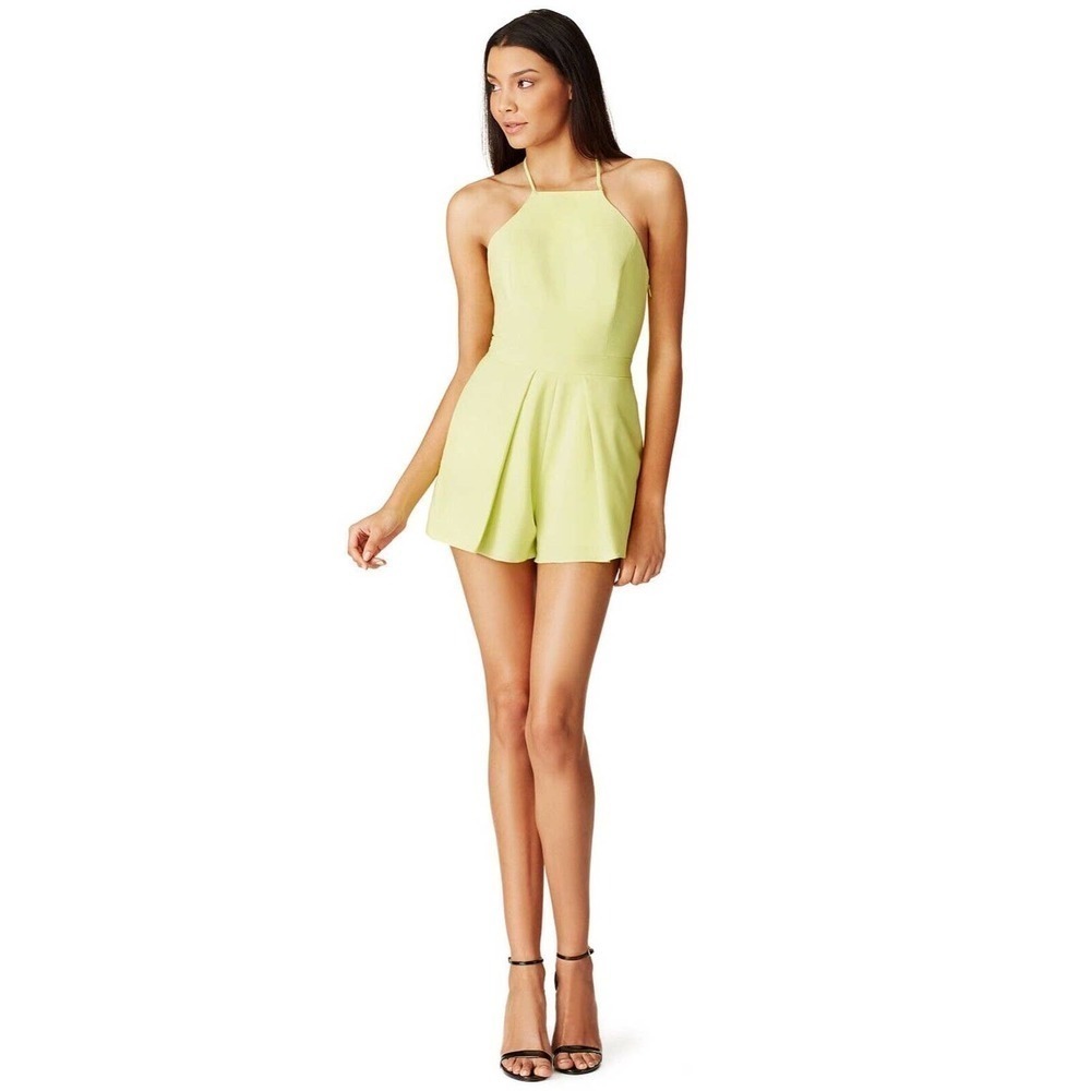 Jay Godfrey | Oahu Shore Halter Romper Jumpsuit Size 10 Red Open Back